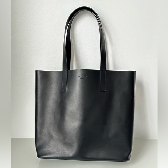 Everlane Black Leather Day Square Tote - Picture 3 of 10